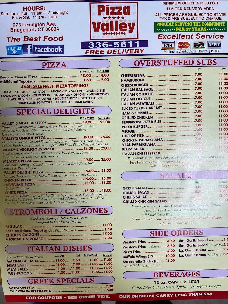 Pizza Valley Two Slice One Topping Special